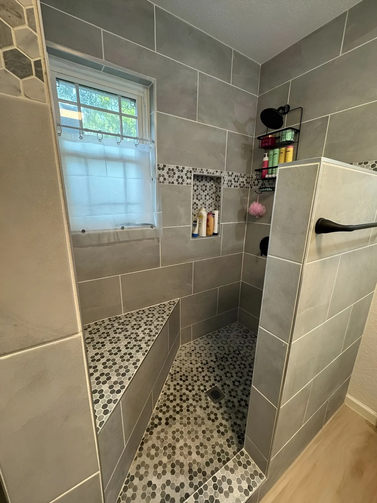Completed bright bathroom interior